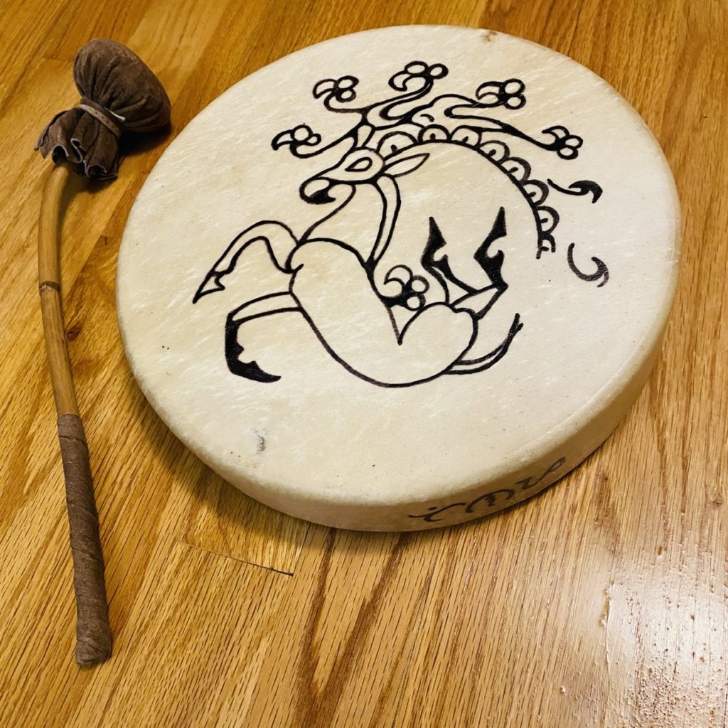 Raena Wilson, shamanic drum