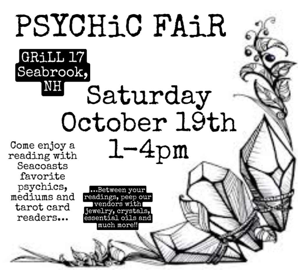 Grill 17 Psychic Fair October 19, 1-4pm