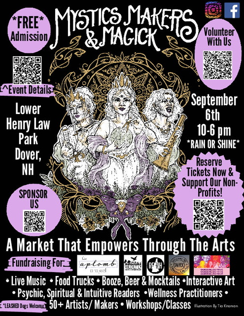 Mystics, Makers, & Magick Market September 6, 2025. Empowerment through the Arts.